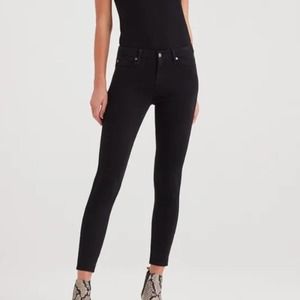 7 For All Mankind the ankle skinny black denim